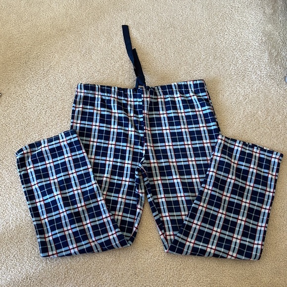 Super Comfy Mens Plaid Pull String Fleece Lounge Pants Size Large - Picture 3 of 8